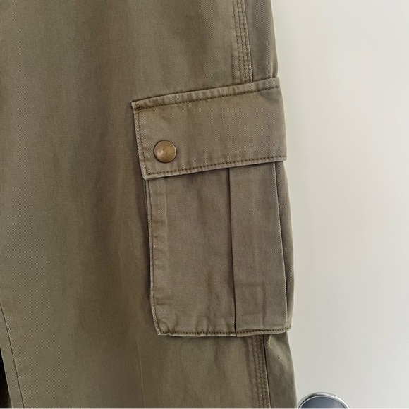 Zara High-Waisted Cargo Pants – Utility, Workwear, Streetwear - Size 6 - Green - Picture 9 of 14